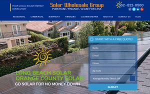 Website Design and Development for Solar Wholesale Group.