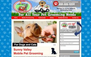 Website Design for Sunny Valley Mobile Pet Grooming